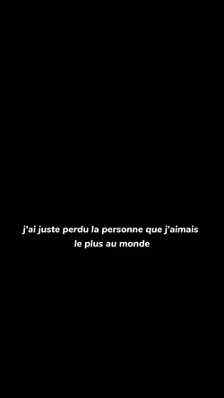 j'ai juste perdu