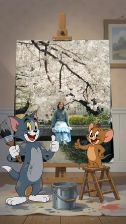 tom jerry painting