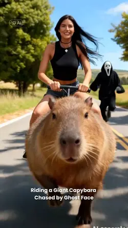 Riding a Capybara