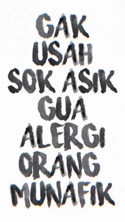 alergi orang munafik