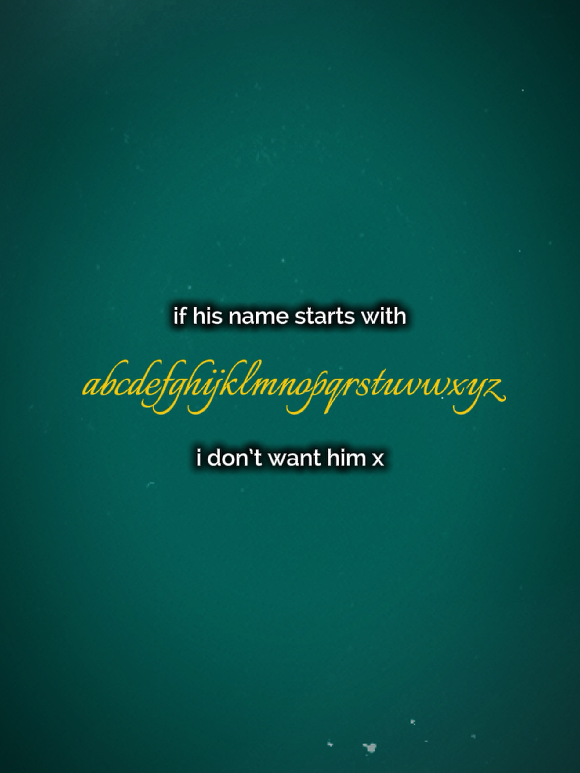 If his name start