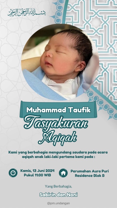 UNDANGAN AQIQAH LAKI