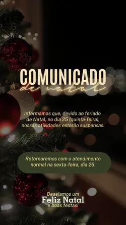 comunicado de natal