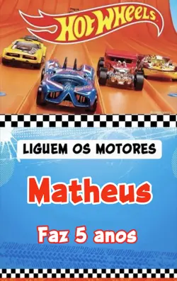 Convite hotwheels