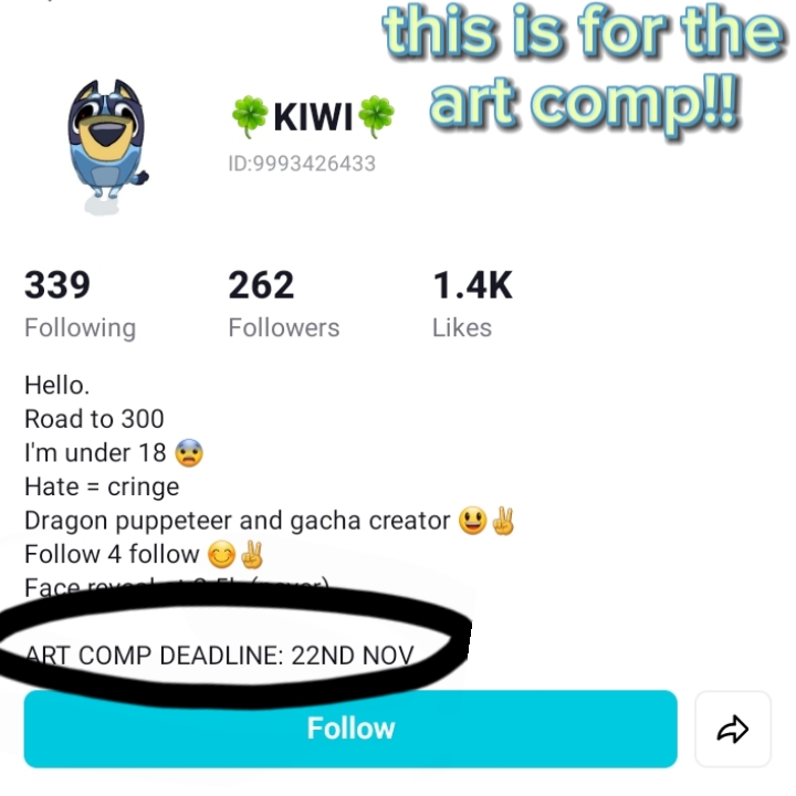 ART COMP FOR KIWI!!