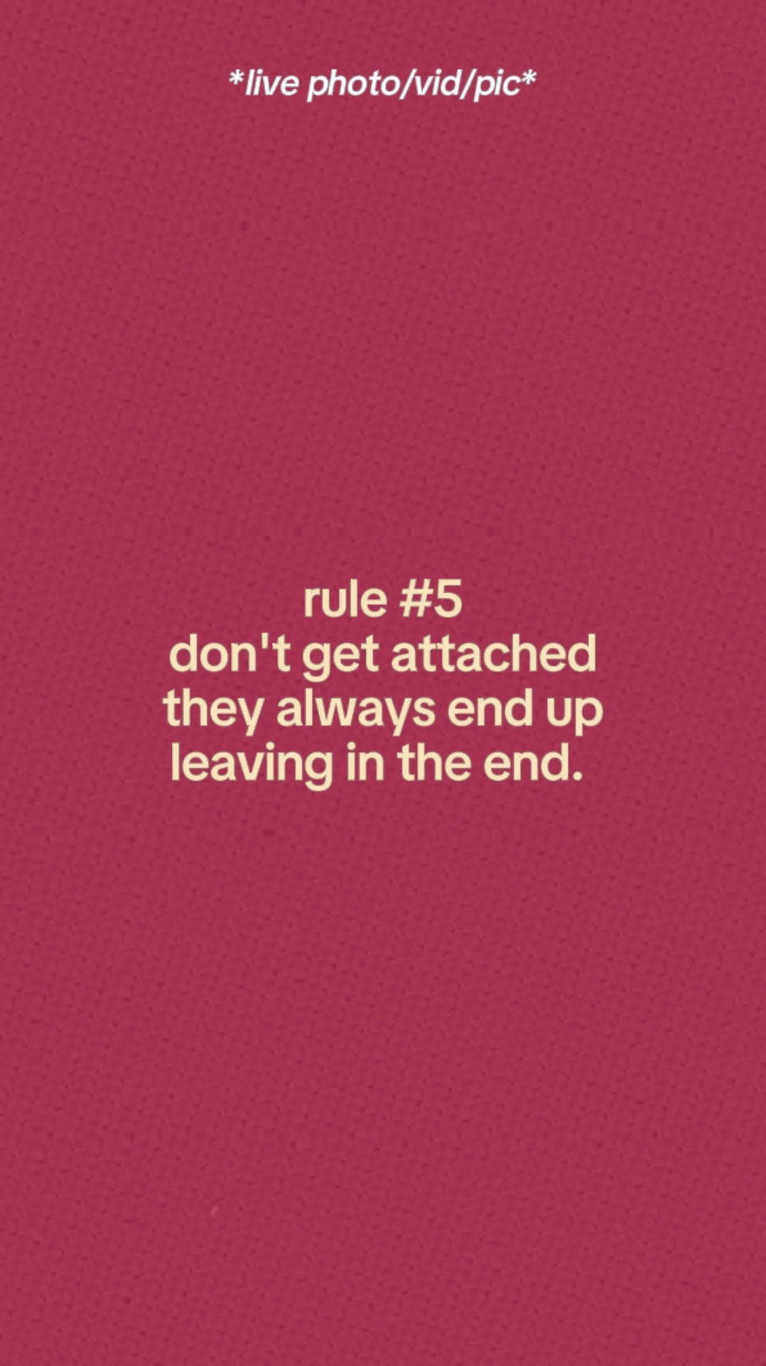 Regel Nummer 5.