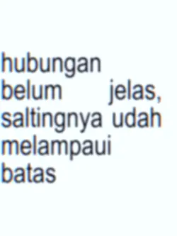 hubungan belum jelas