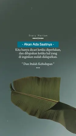 Akan ada saatnya