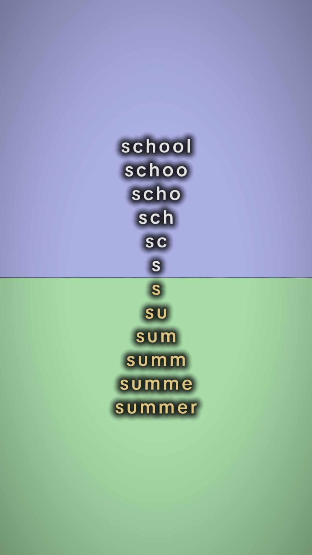 de l'école à l'été