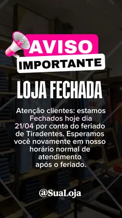 Loja fechada 