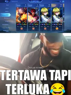 tertawa tapi terluka