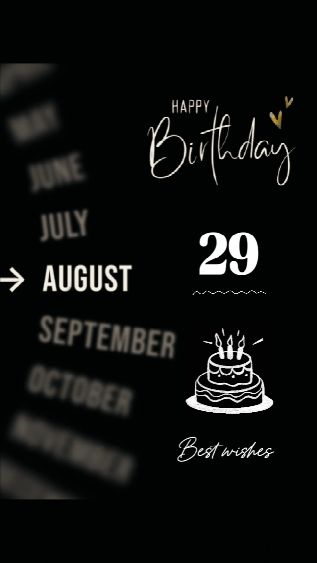 29 AUGUST BIRTHDAY