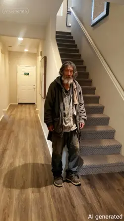 ai homeless man 