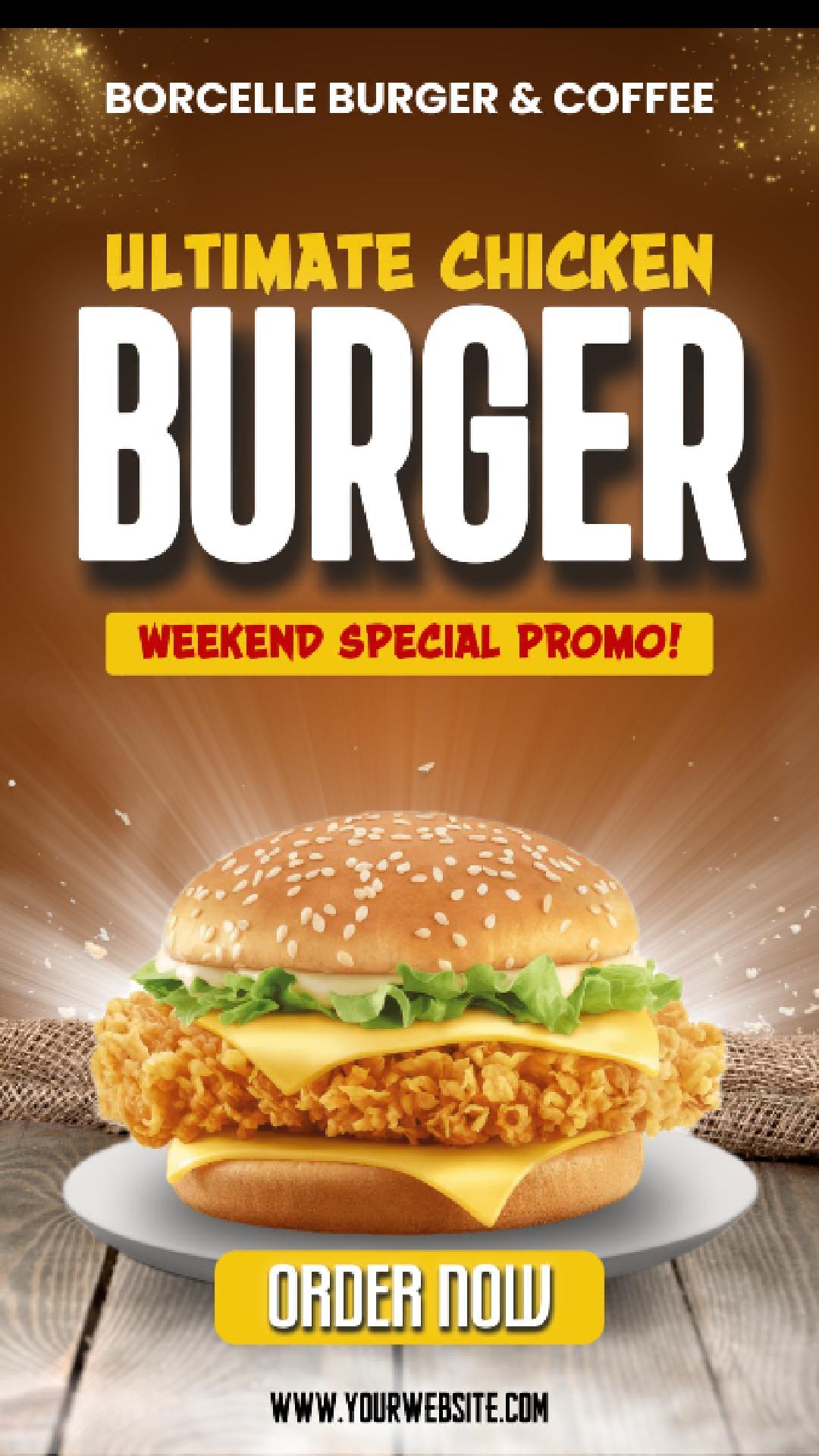 PROMOCIÓN DE COMIDA DE HAMBURGUESA