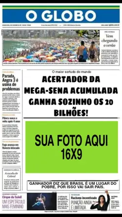 SUA FOTO NO JORNAL