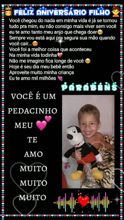 Parabéns meu filho