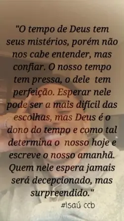 O TEMPO DE DEUS