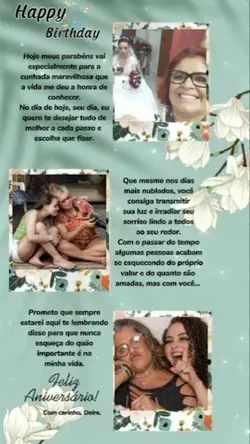 FELIZ VIDA, CUNHADA!