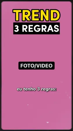 3 regras ✨🫀