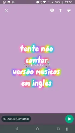 tente não cantar