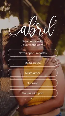 bem vindo abril!