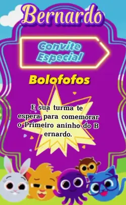 Convite Bolofofos