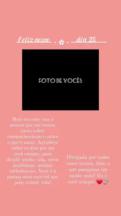 mês de namoro.