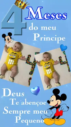 4 meses do meu bebê