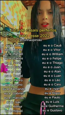 lista de casais