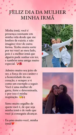FELIZ DIA IRMÃ 