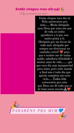 Parabéns pra mim 