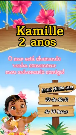 convite Moana