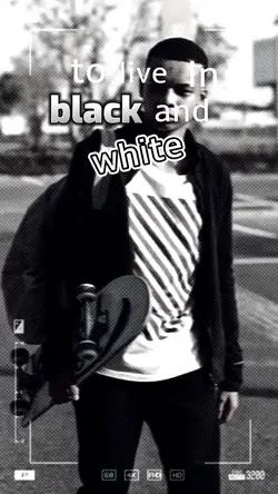 black and white