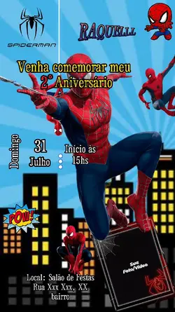 Convite Homem Aranha