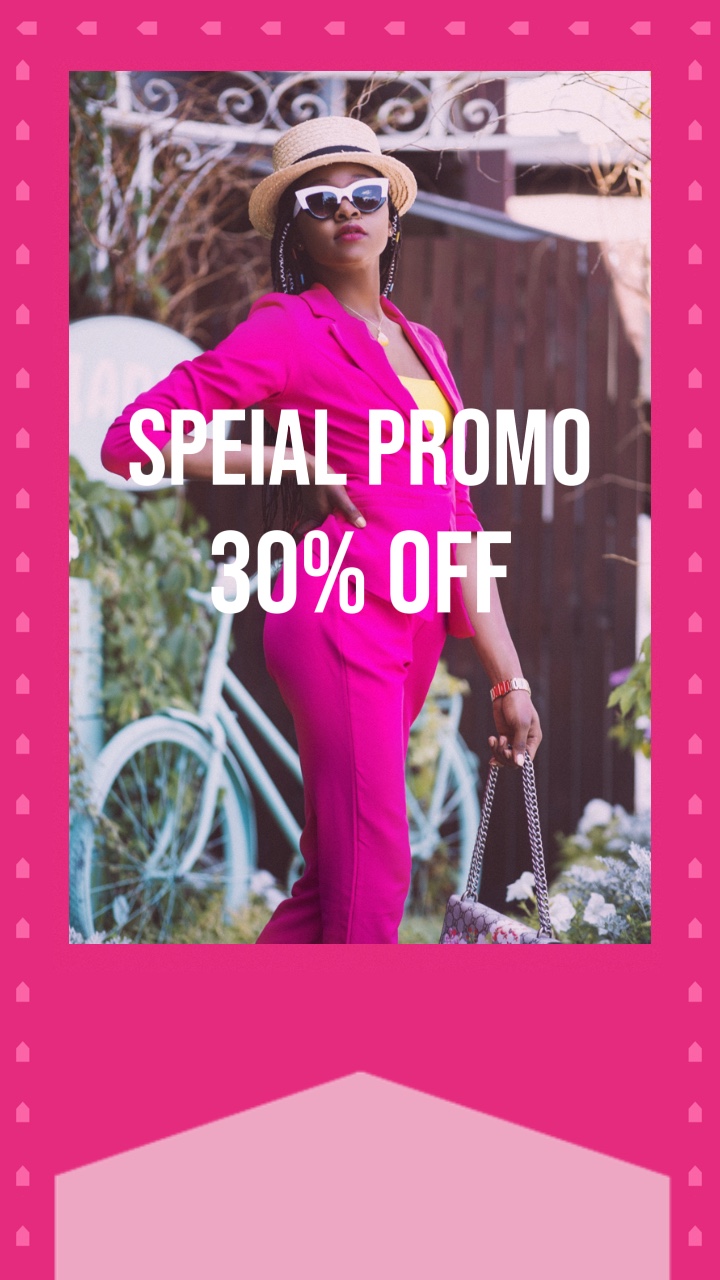 Simple POP style for girls' clothing promotion