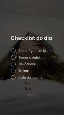 Checklist do dia ✅