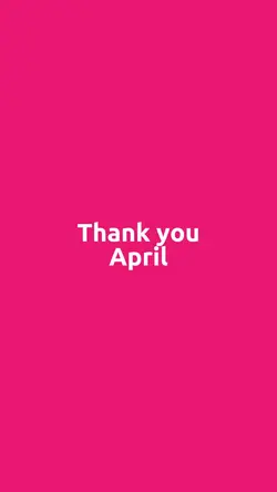 Thank you April