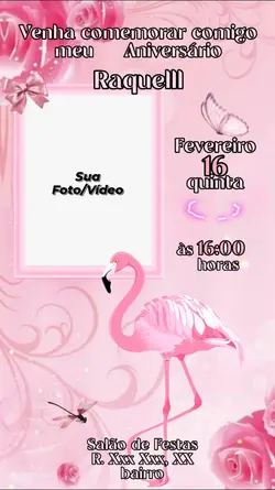 Convite Flamingo