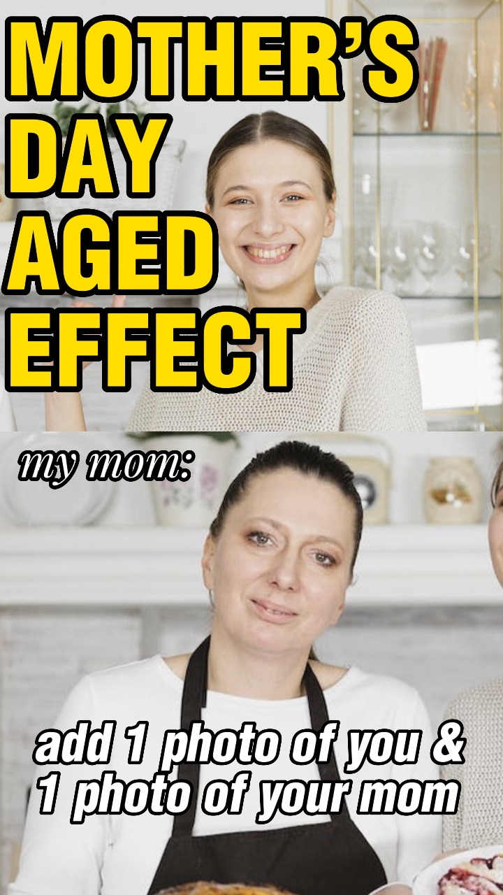 Maman + effet de vieillissement