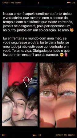 1 ano de namoro