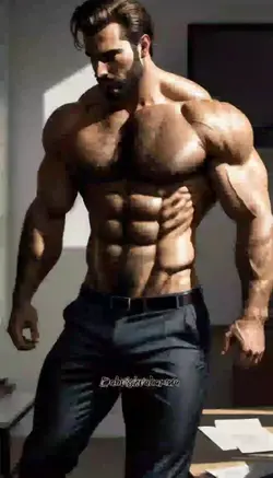 muscular hairy body.