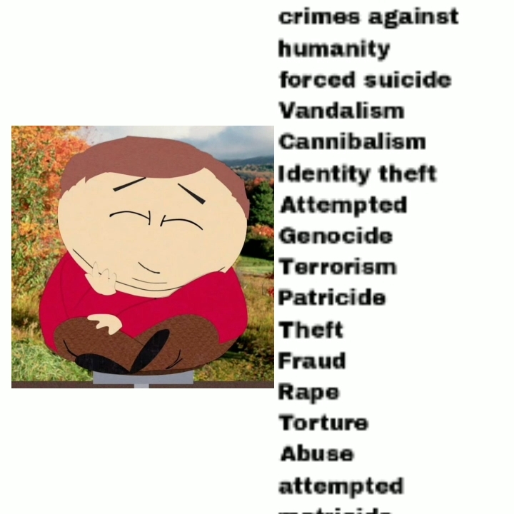 lista de crimes meme