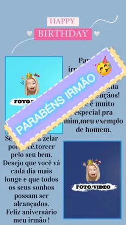 Parabéns irmão