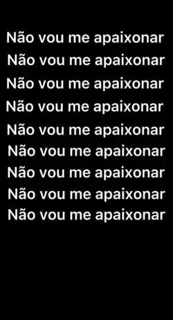 Não vou me apaixonar