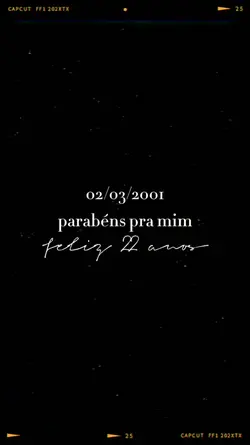 parabéns pra mim