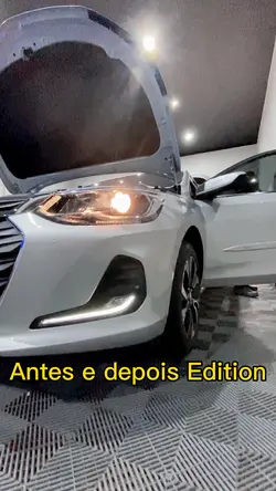 Antes e depois LED
