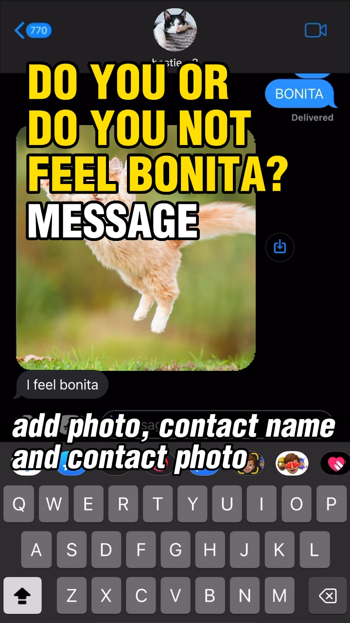 message texte bonita