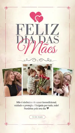 feliz dia das mães