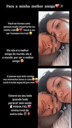 Foto com sua amiga 