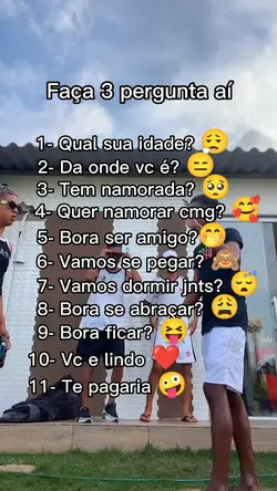 faça 3 pergunta 